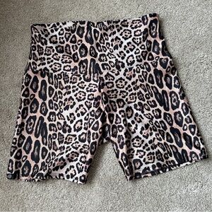 Onzie leopard print biker shorts